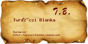 Turóczi Blanka névjegykártya